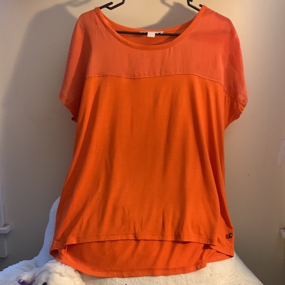 Michael Kors large orange short sleeve shirt - Picture 1 of 10